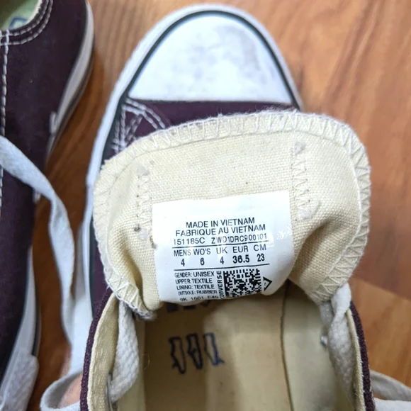 2/$35 Unisex Purple Retro Converse sneakers - Picture 2 of 8